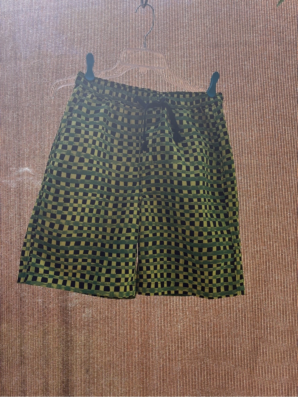 Marni Green and Black Checkered Men's Shorts